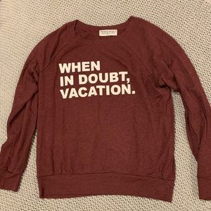 Burgundy long sleeved shirt